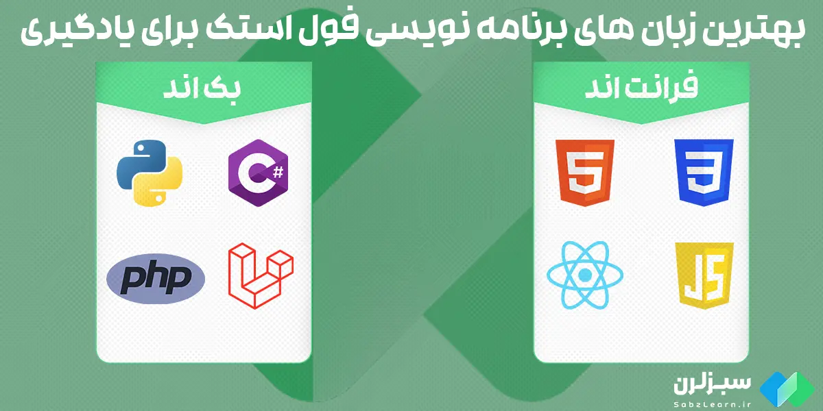 زبان های برنامه نویسی برای فول استک