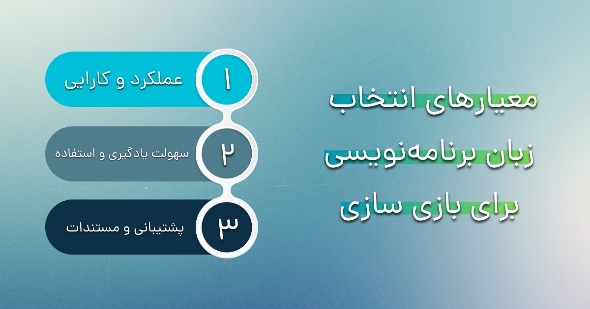 معیارهای انتخاب زبان برنامه‌نویسی برای بازی سازی