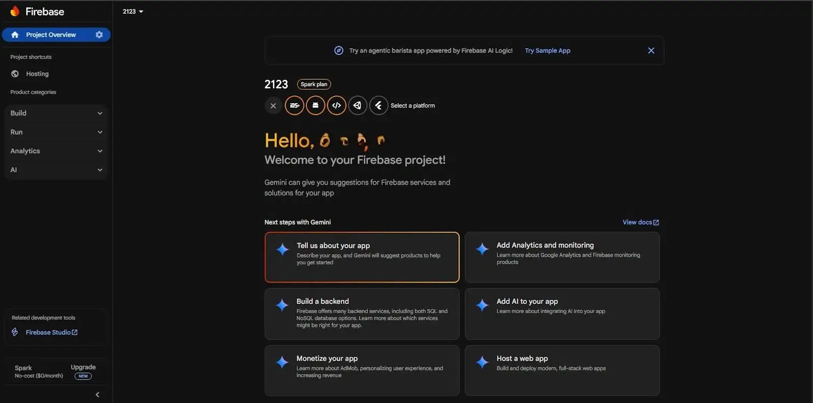 گام دوم: ثبت اپلیکیشن (Web, Android, iOS)